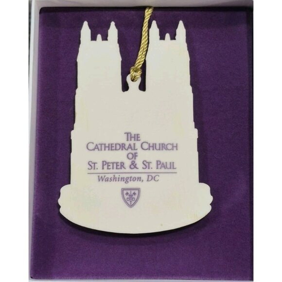 Vintage Washington Cathedral Limestone Christmas Ornament DC Church Christmas - Picture 5 of 7